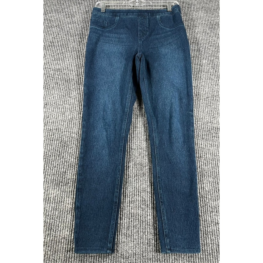 Spanx Denim Leggings Womens Size Medium Blue Stretch Casual Active